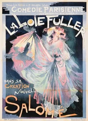 Cartaz de publicidade Loie Fuller como &39;Salomé&39; na Comédie Parisienne